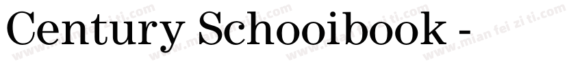 Century Schooibook 字体转换